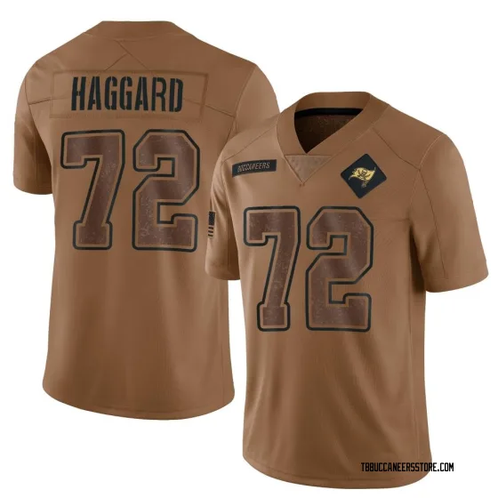 Youth Limited Tampa Bay Buccaneers NO.72 Luke Haggard 2023 Salute To Service Jersey - Brown